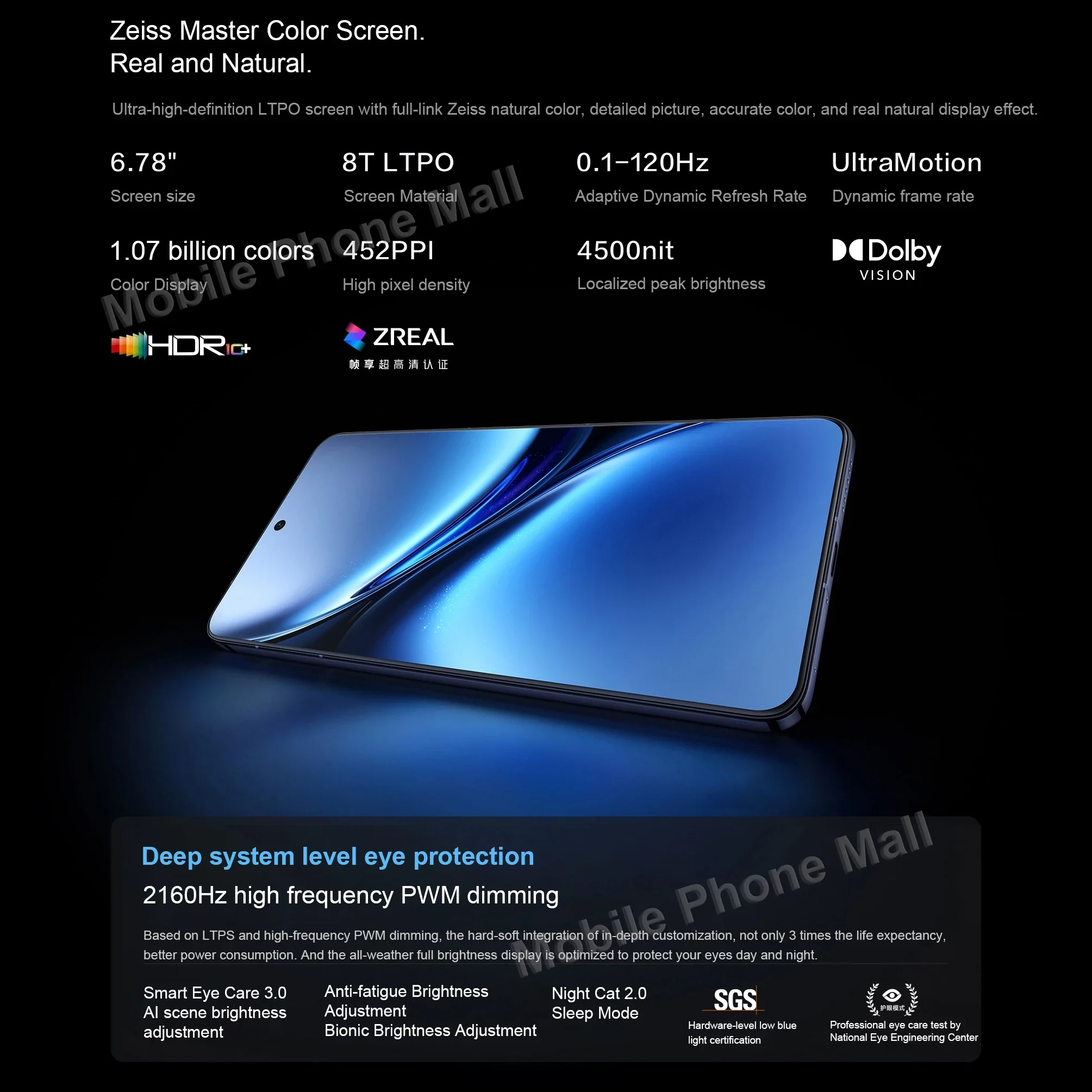 Vivo X200 Pro – téléphone portable d'origine, caméra 200.0MP, Charge 90W, 6.78 pouces, AMOLED 120HZ, 6000mAh, batterie Android 15.0, dimension 9400