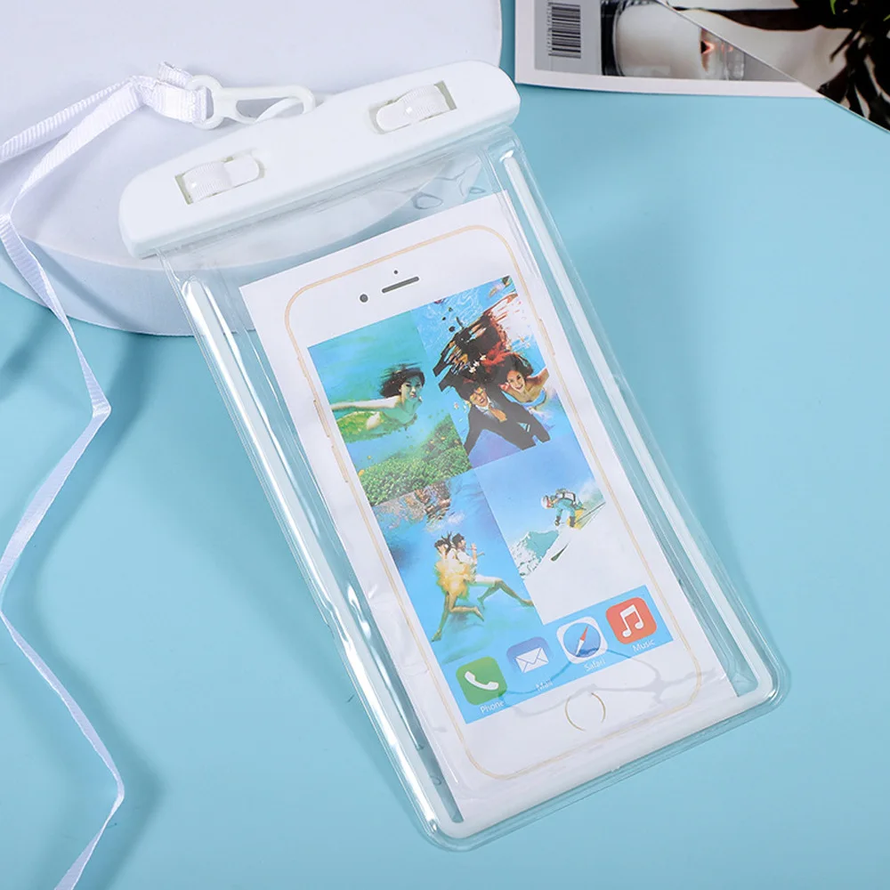 Borsa per cellulare impermeabile subacquea da 1 pezzo per nuoto, immersione, borsa sigillata trasparente per immersioni e nuoto