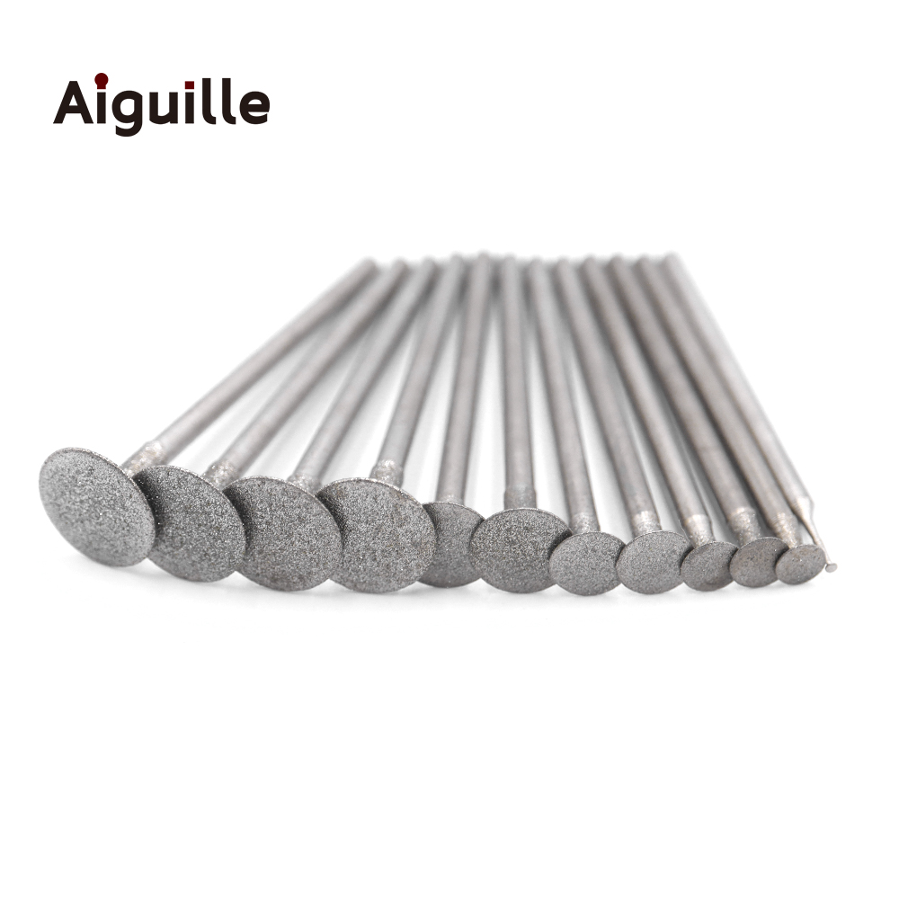 100pcs K-type Shank 2.35mm 120# Diamond Grinding Burr 0.5-10.0mm Teeth Grinding Bits Cutting Blades Diamond Grinding Burr