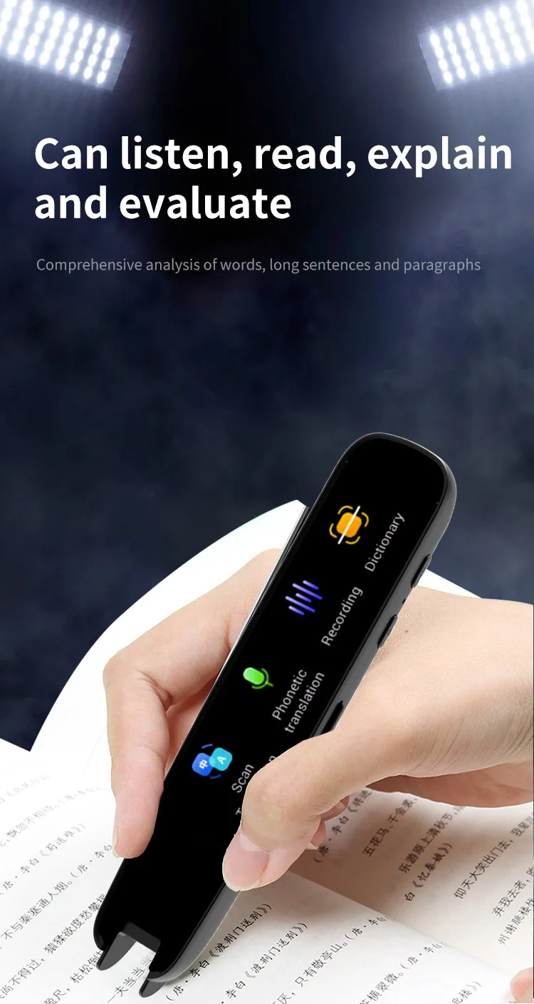 Offline Translation Pen For Teacher Student Dictionary English Intelligent Scanning Point Reading 123 Languages Translator Pen
