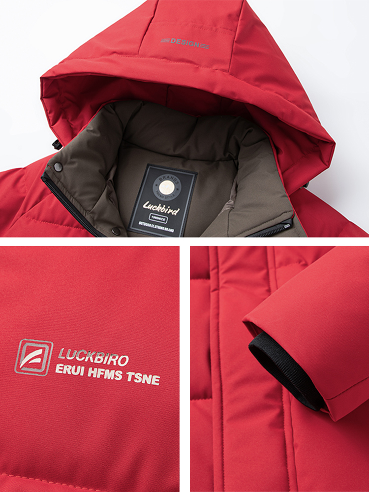 Thickened Winter Jacket Men's down Coat Warm Cotton Padded Coat Business Casual Sle Waterproof Fabric Bread Shape Design