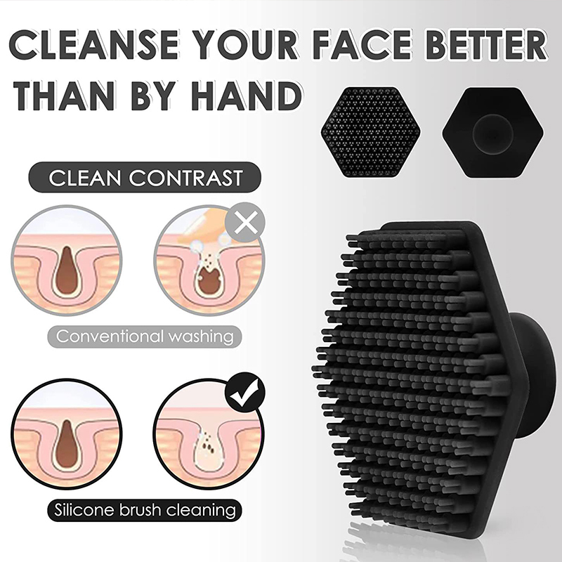Escova de barbear masculina para limpeza, ferramenta de barbeiro, pente de bigode de silicone, massagem facial, cuidados com a pele