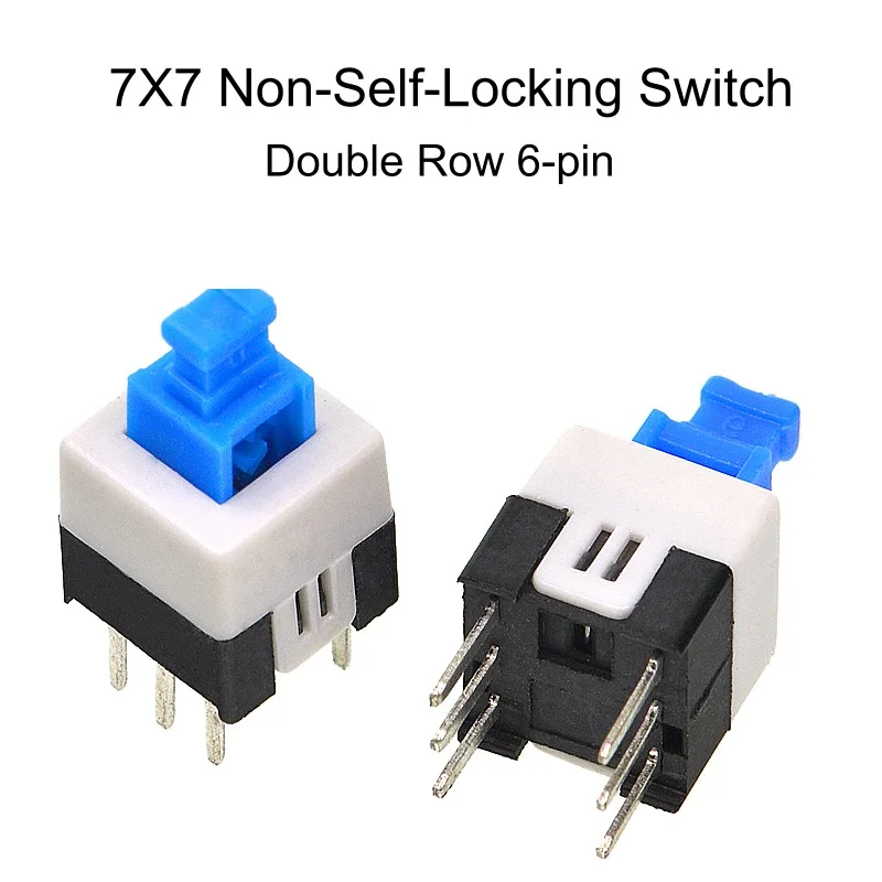 Interruttore Non autobloccante/interruttore autobloccante 5.8x5.8 7x7 8x8 8.5 x8.5mm microinterruttore di alimentazione tattile a pressione interruttore a pulsante a 6 Pin