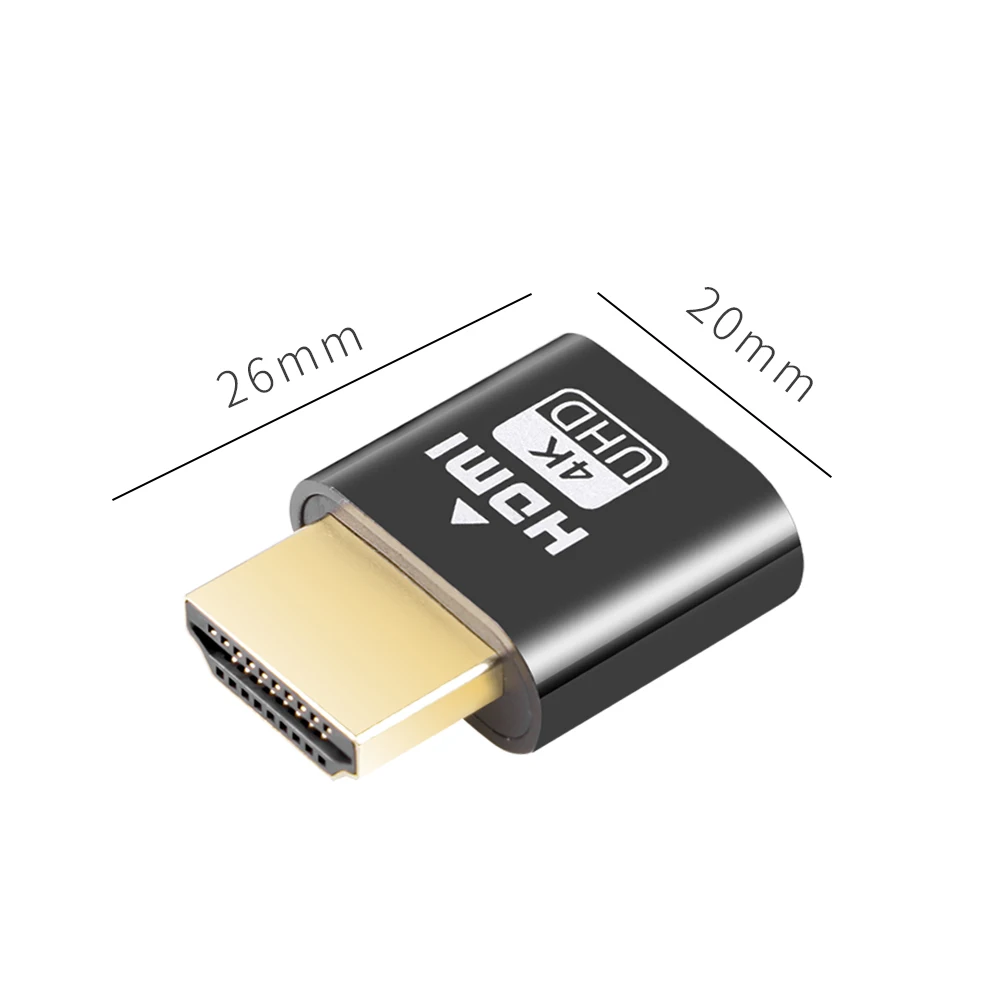 Adapter wirtualnego wyświetlacza VGA zgodny z HDMI 4K 1.4 DDC EDID atrapa wtyczki bezgłowy emulator wyświetlacza Ghost płyta blokująca kartę graficzną