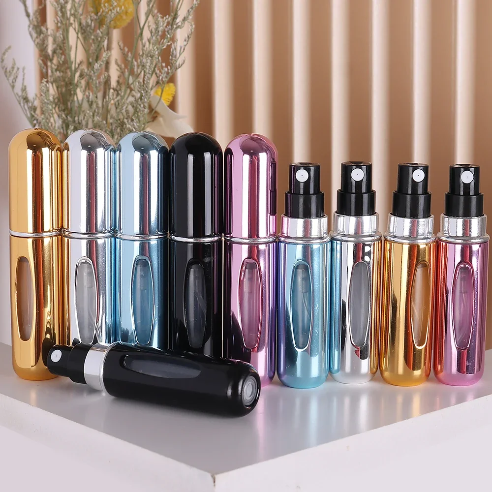 Set di bottiglie di profumo da 5/10 pezzi da 5 ml, materiale ecologico, flacone spray per profumo, mini contenitore idratante portatile