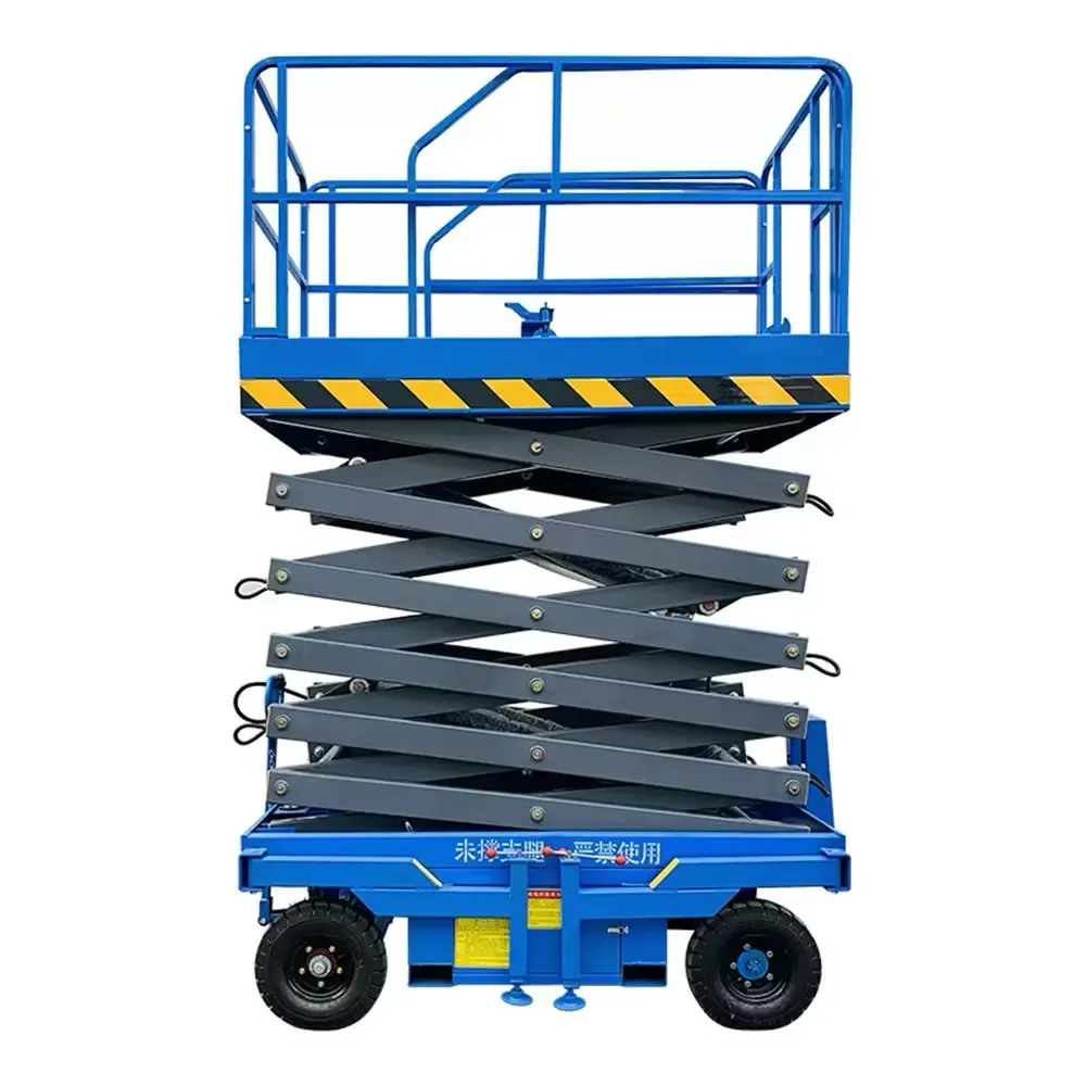 Plataforma elevadora de escalera eléctrica de mesa de alta eficiencia, plataforma de trabajo aérea hidráulica, plataforma elevadora autopropulsada de 6m-18m