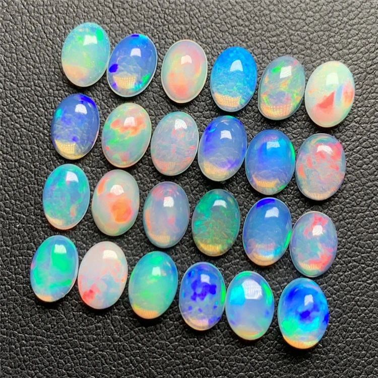 ข้อเสนอพิเศษธรรมชาติโอปอล Bare หินโอปอลที่มีสีสันเปลือยหินโอปอล5*7มม.อัญมณีที่กำหนดเองจี้สตั๊ดต่างหู