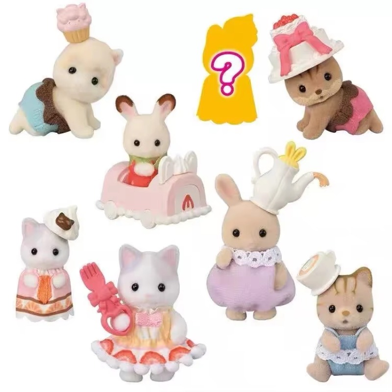 シルバニアファミリー アニメ フィギュア マジック ドレスアップ ケーキ ブラインド バッグ Ternurines シルバニアファミリー 1pc 16 個アニメ ブラインド バッグ