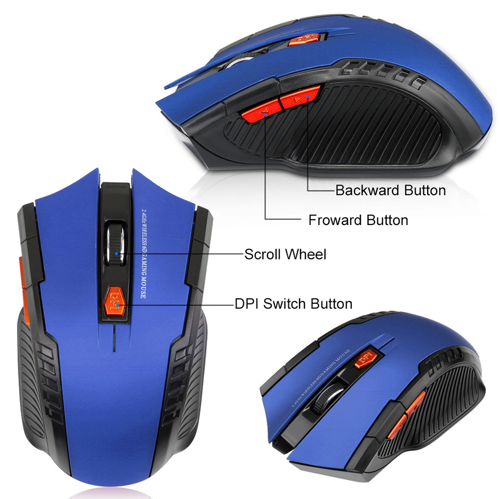 2.4GHz Draadloze Muis Optische Muizen met USB Ontvanger Gamer 1600DPI 6 Knoppen Muis Voor Computer Laptop Accessoires muis Gamer