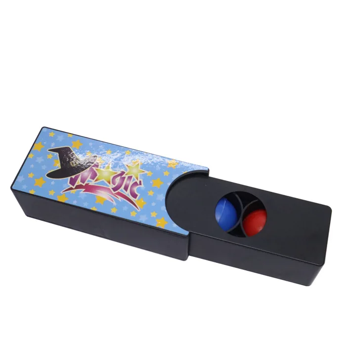 ใหม่ Gadgets ตลกของเล่นเด็กเปลี่ยน Magic Box เปลี่ยนสีแดงเป็น Blue Ball Props Tricks คลาสสิก