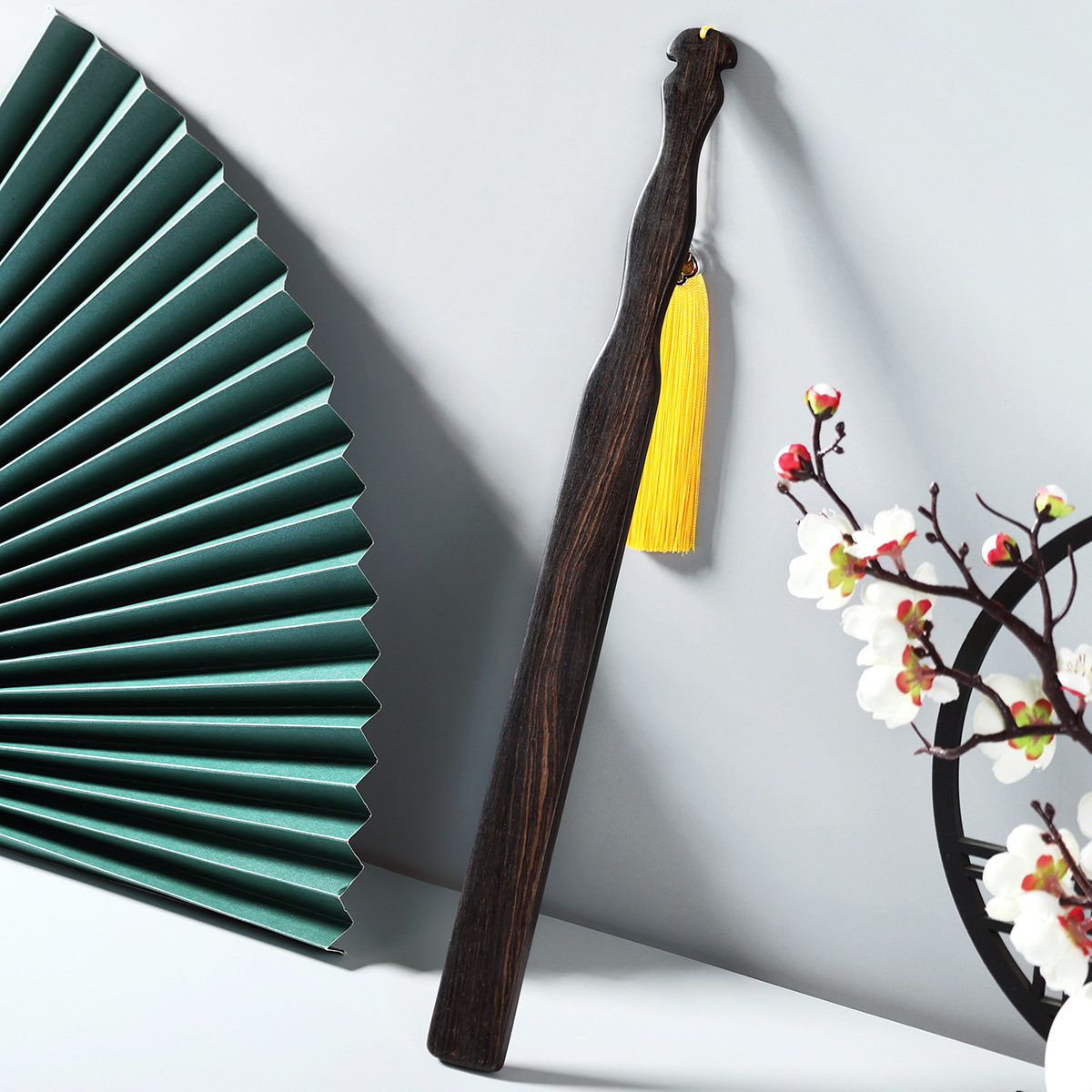 40CM 단단한 나무 보라색 백단 패들 말 채찍, 수제 디럭스 승마 작물 채찍, 박쥐 말 채찍, 술이 달린 손잡이