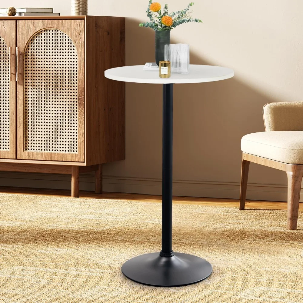 Bar Table 40 Inch Round Table Height Top Pub  Cocktail Table for Home, Kitchen and Dining Room