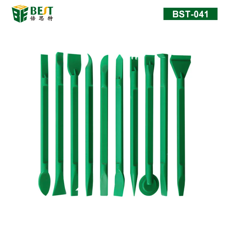 BST-041 10 en 1 herramienta de apertura de palanca de plástico de doble cabezal Spudger para iPhone teléfono móvil portátil PC ensamblar herramientas de reparación de desmontaje
