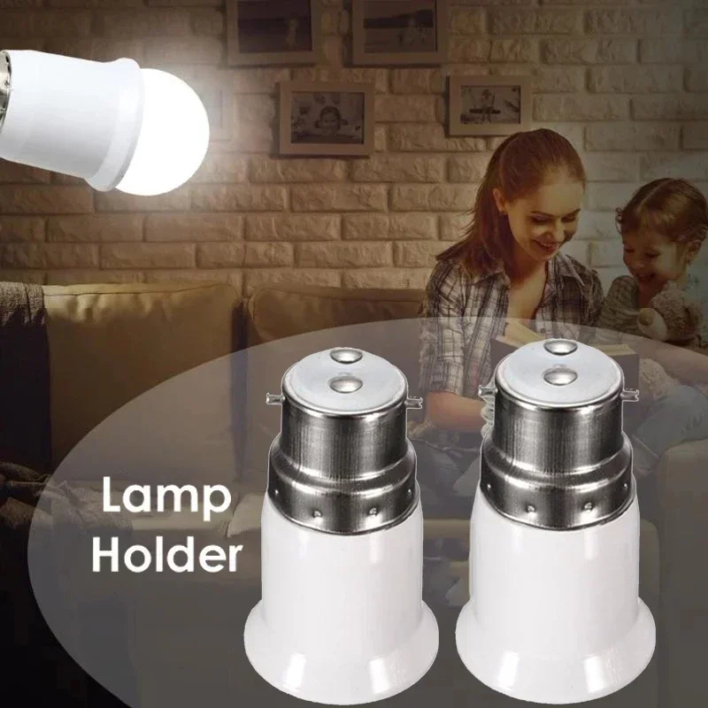 1/5PCS Lampenfassungen Konverter B22 Zu E27 Led-lampe Konverter Lampensockel Halter Schraube Licht Sockel Adapter Anti-brennen Birne Halter