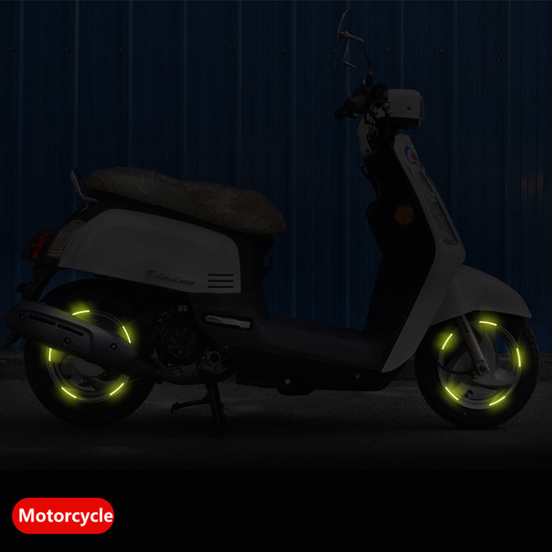 40 sztuk samochodowe koło motocyklowe paski odblaskowe kolorowe naklejki na piasty Car Styling kalkomania Auto Moto Decor naklejki akcesoria