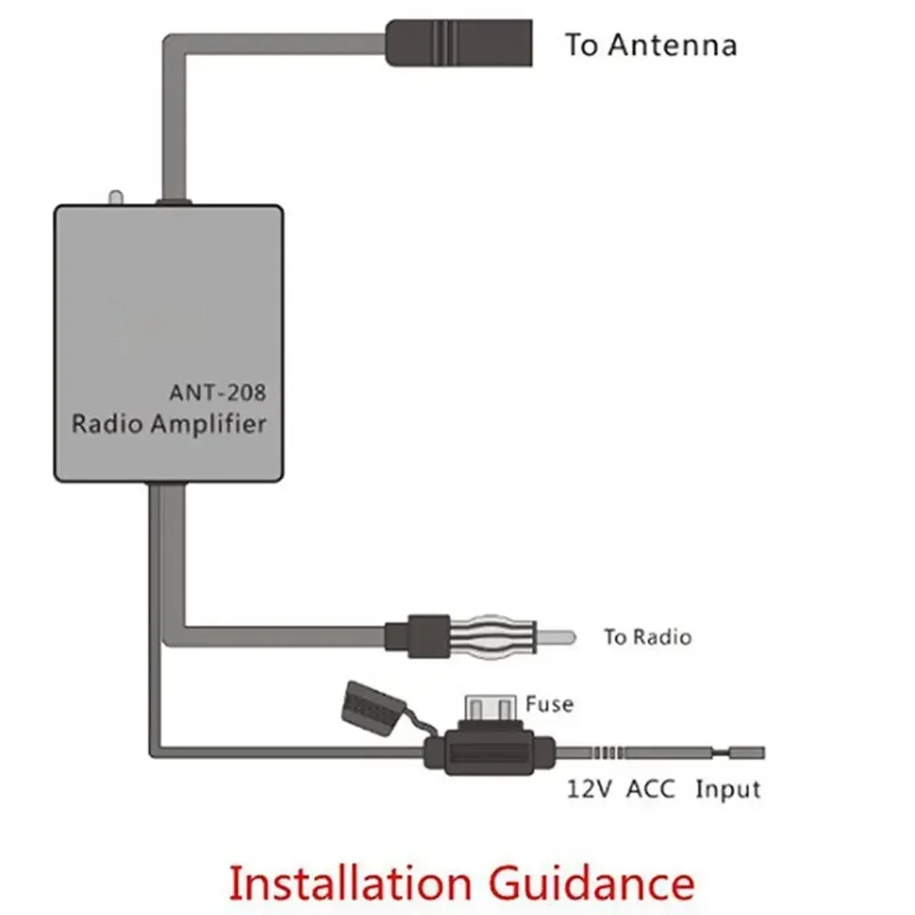 Pratik FM Sinyalverstärker Anti-Interferenz Auto Antenne Radio Universal FM Booster Amp Automobilteile Autoradio Verstärker