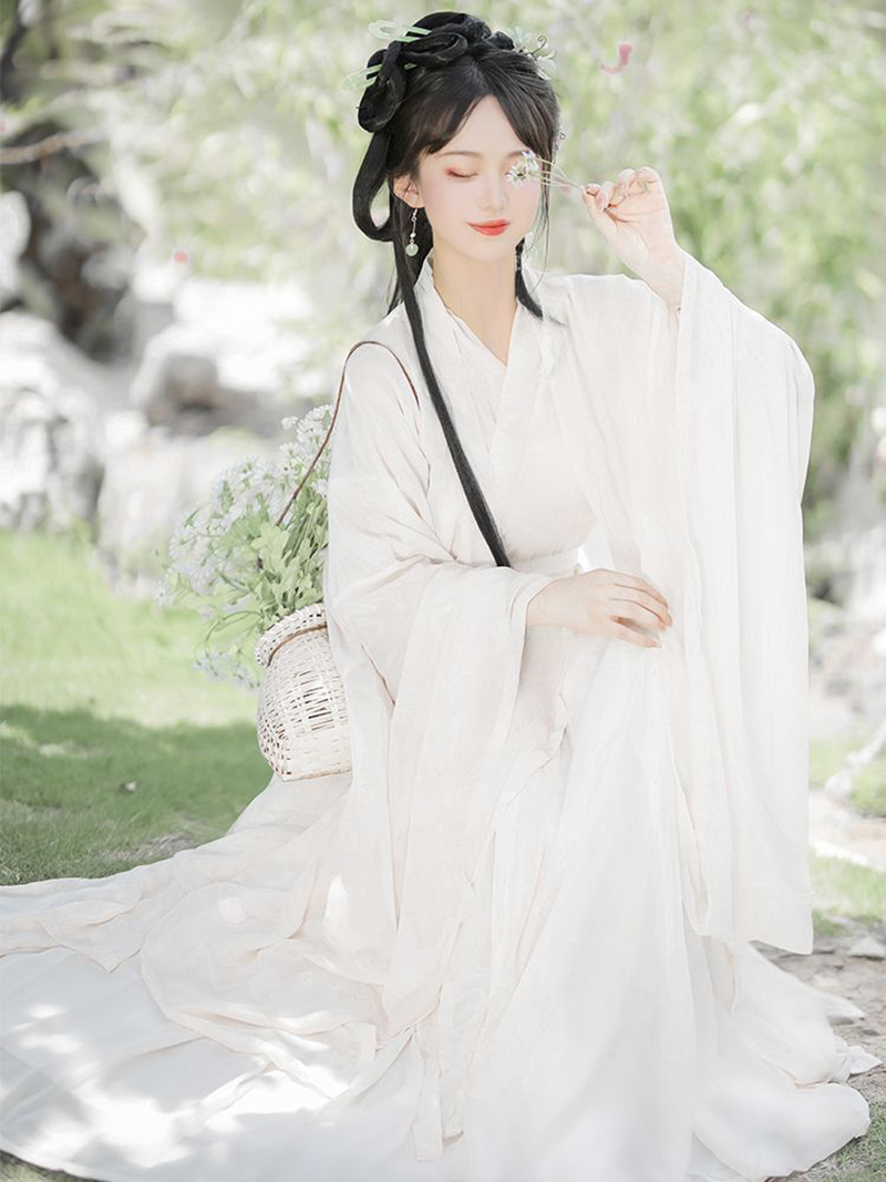 Robe de danse Hanfu traditionnelle chinoise pour femmes, costume de cosplay, ensemble de robe blanche d'été, danse folklorique chinoise