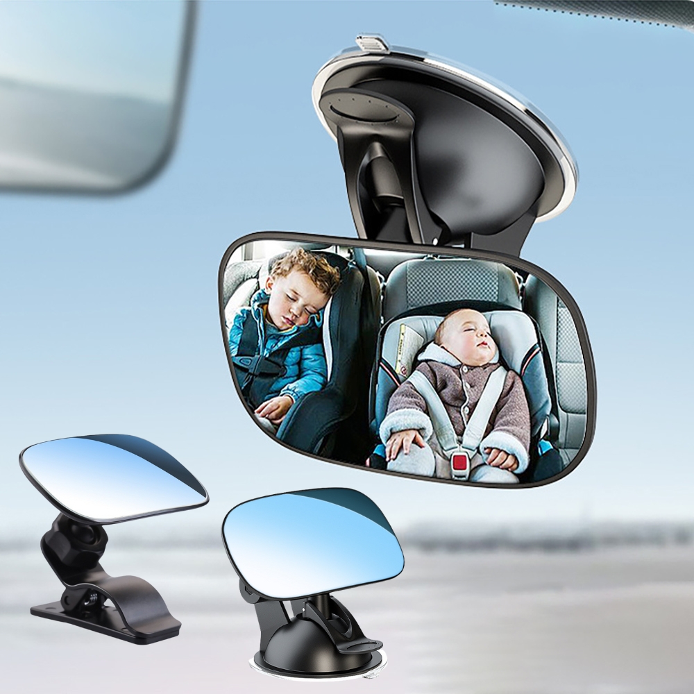 Artículos para bebés, accesorios seguros para asiento de coche infantil, Monitor de espejo retrovisor ajustable para niños en el asiento trasero del coche