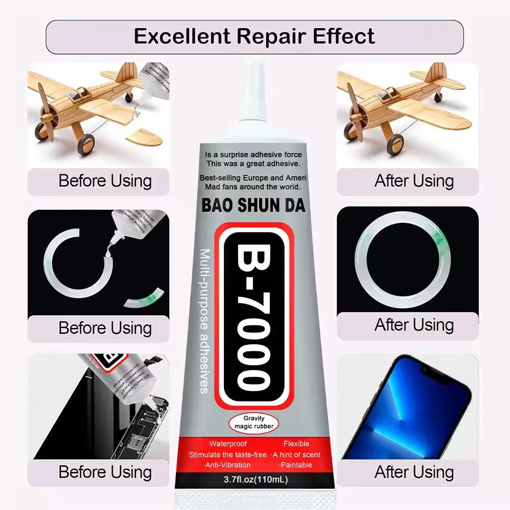B7000 Mobile Phone Screen High-Strength Waterproof Adhesive, Universal Phone Glass Bonding Agent, 15/25/50/110ml Fast B7000 Glue