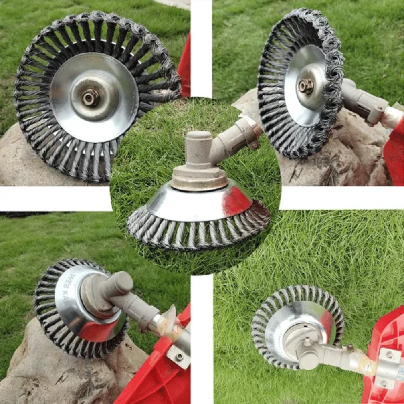 Steeldraad Bosmaaier Trimmer Kop Heavy Duty Tuin Onkruid Borstel Grasmaaier Kop Met Adapter Kit Voor String Trimmers