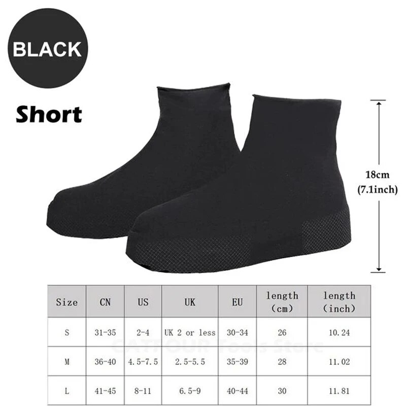 【Ventas calientes】 Protector de cubierta de zapato de silicona impermeable, cubierta de zapato de lluvia antideslizante reutilizable resistente al desgaste para días lluviosos al aire libre