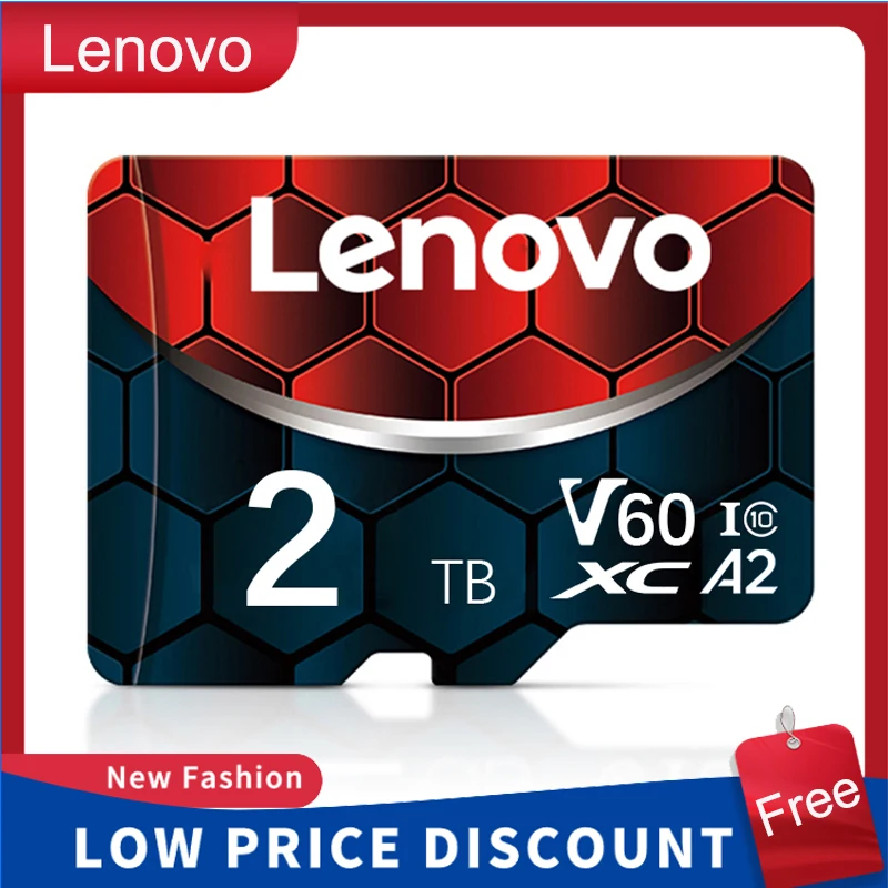 Lenovo Memory Card 128GB Class 10 V60 TF Card 2TB 1TB 512GB 256GB A2 U3 Micro SD Card  For Mobile Phone PC Speaker HD Camera