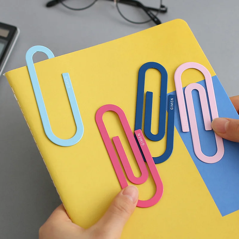 2 Teile/paket Nette Bunte Kleine Große Metall Büroklammer Lesezeichen Kawaii Schreibwaren Büroklammern Planer Clips Büro Schule Liefert