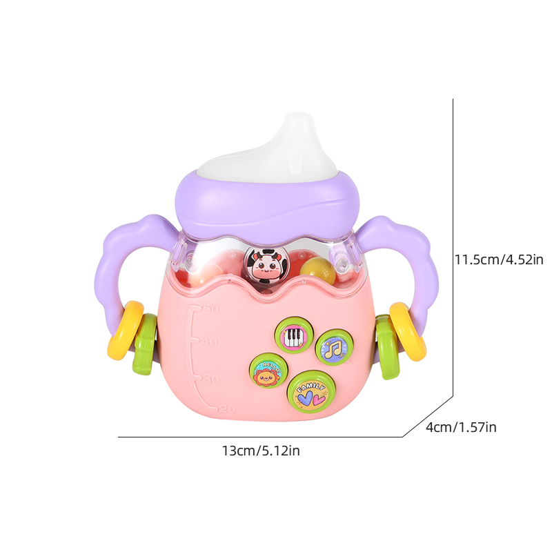 Garrafa de bebê brinquedo educação educação precoce música chocalho pode morder gengivas