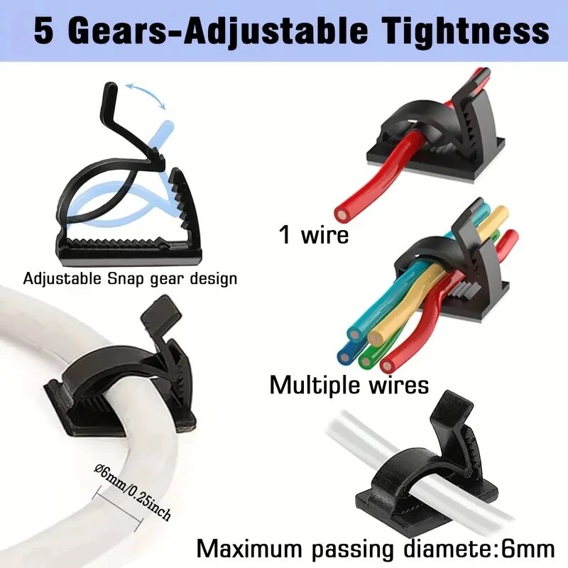 50 Uds Mini Clips de Cable para exteriores con cintas adhesivas Clips de luz Clips de decoración ganchos autoadhesivos soporte de alambre para Decoración