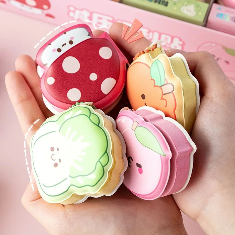 Cartoon Custodia morbida in silicone Memo Pad Carta Sticky Notes Planner Adesivo Dessert Serie di giochi Blocco note Materiale scolastico per ufficio 1 pz