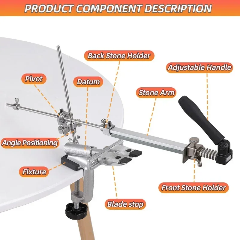2023 Mới Nâng Cấp Phiên Bản Ruixin Pro RX009 Hợp Kim Nhôm Dao Hệ Thống Lật 360 Độ Không Đổi Góc Dụng Cụ Mài Dao