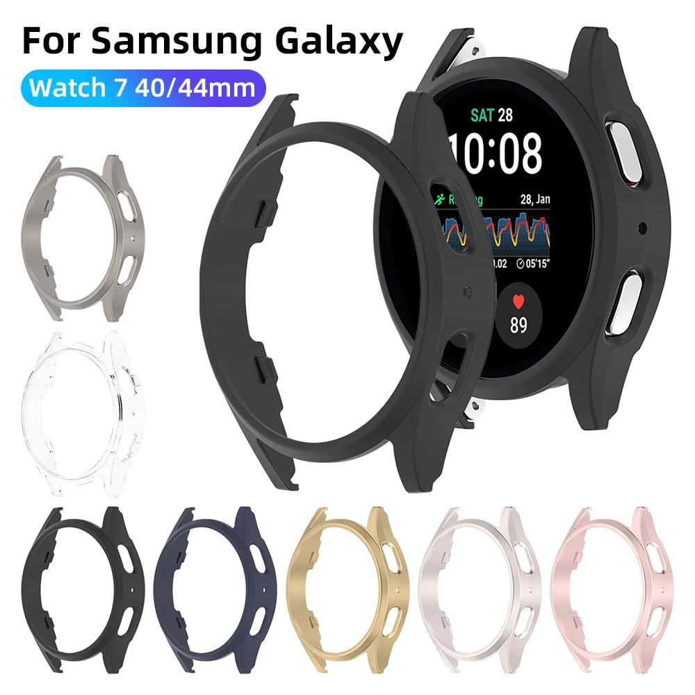Funda protectora para Samsung Galaxy Watch 7, 44mm, 40mm, carcasa protectora para Samsung Watch7, accesorios para reloj inteligente