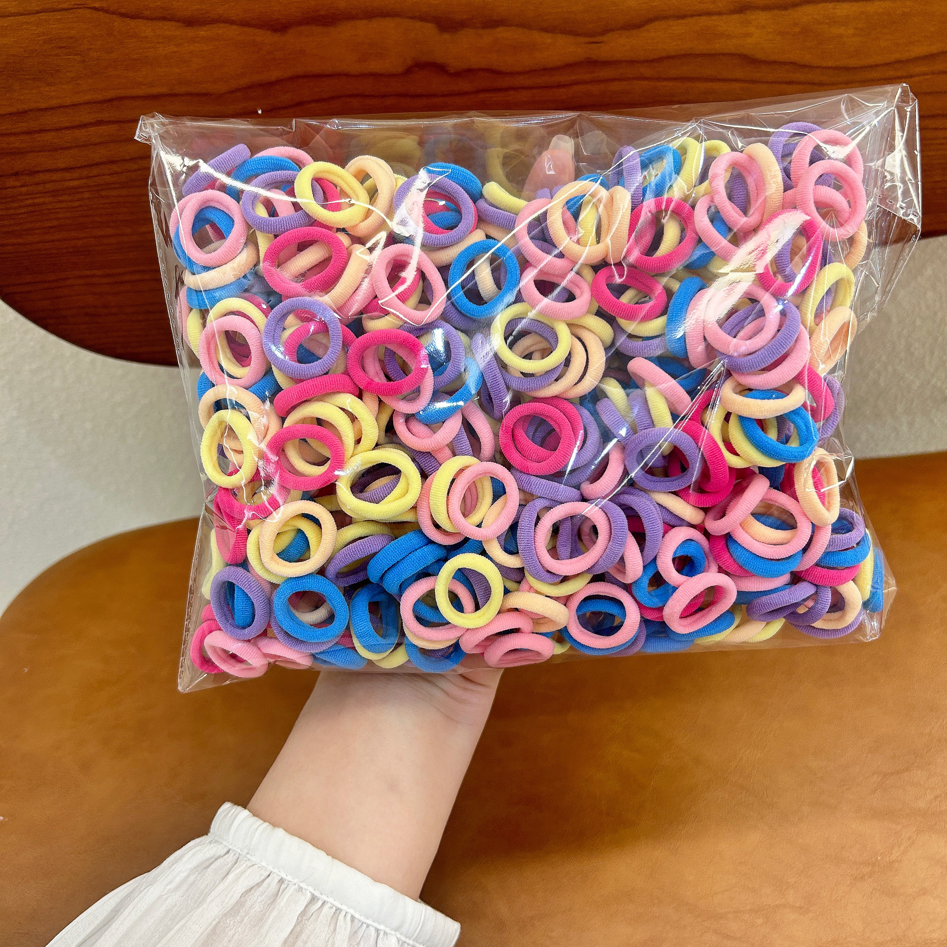 300 pezzi di cavo per capelli in nylon alla moda ad alta elasticità, accessori per capelli per bambini, semplice cordone per capelli di base e fascia per capelli