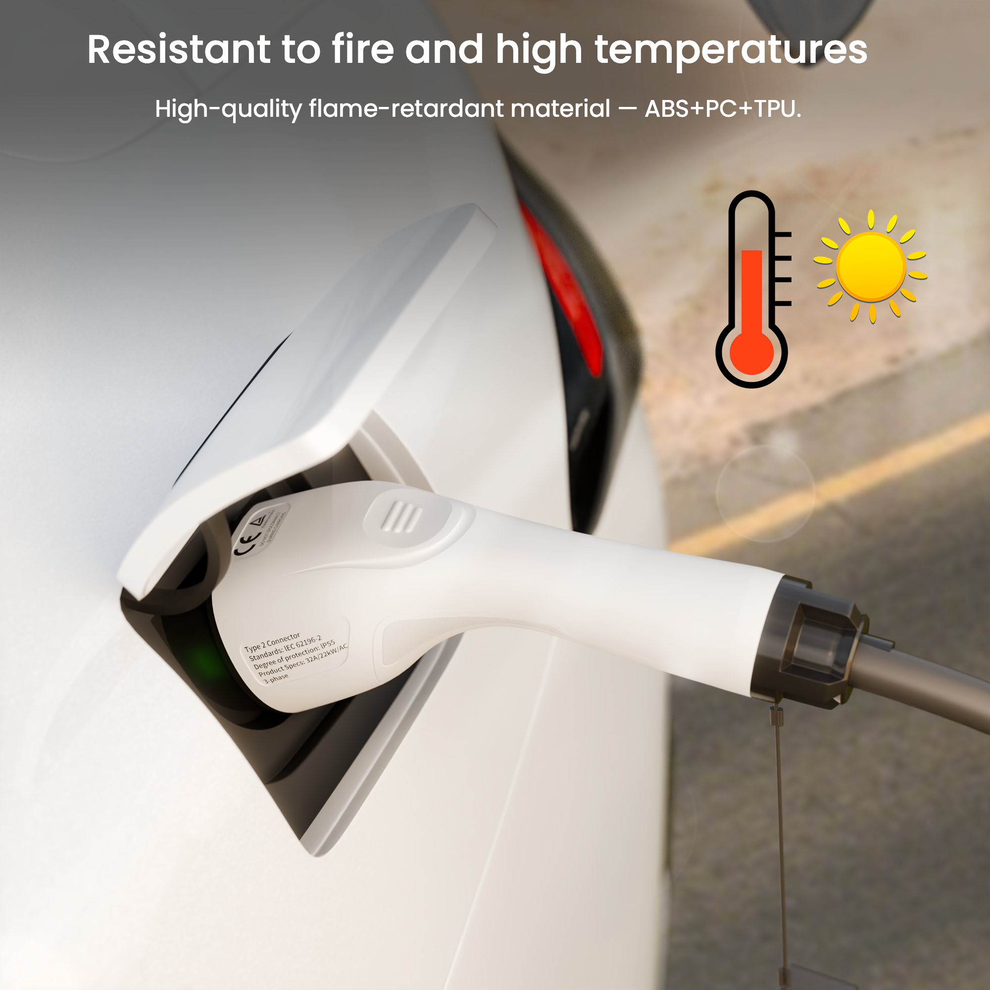 Кабель FITMPH Type 2–Type 2, 3,5 кВт, 16 А, 1 фаза, 4 метра, кабель для зарядки электромобилей Mode 3 IEC62196-2 для электромобилей и PHEV