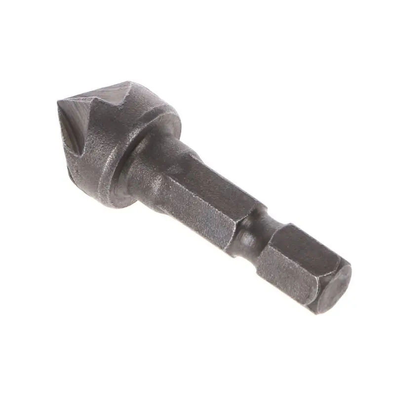 90 Degree Countersink Drill Chamfer Bit 1/4" Hex Shank Carpentry Woodworking Angle Point Bevel Cutting Cutter Remove Bur