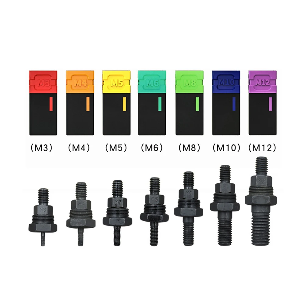 Rebite Porcas com Cabeça Chata, Inserir Porca, Ferramenta Manual Mandrels, Kit Metric Threaded Nutsert Bolt, M3-M12