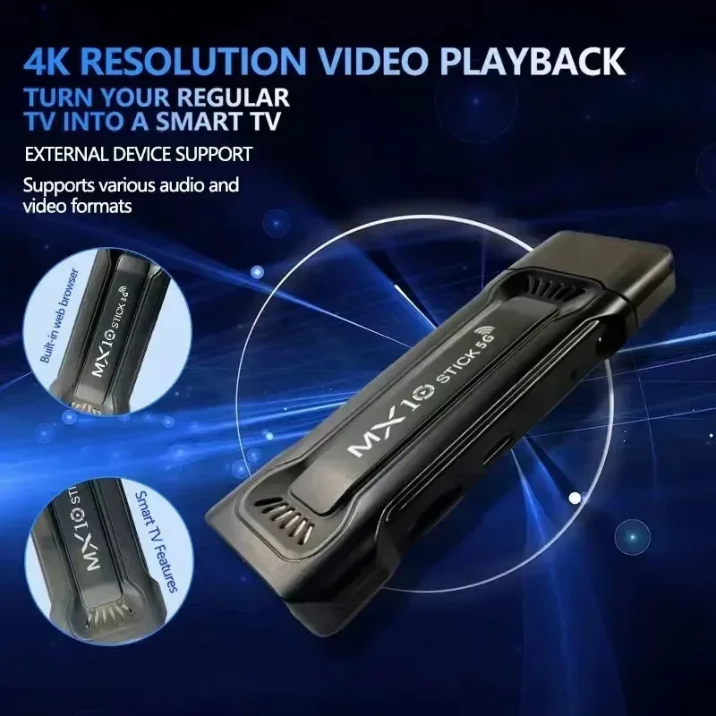 Wholesale MX10 TV Stick RK3228A HDR IPTV 4K Smart TV Dongle Dual Wifi 1GB 8GB 4 Core 64bit Android TV Box With Remote Control