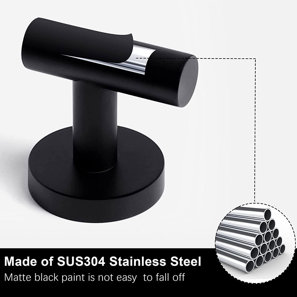 Aço inoxidável polido Toalha de Banho Ganchos, Brasão e Robe Hook, Cabide com Parafusos, Toalheiros para Hotel e Cozinha, 2PCs