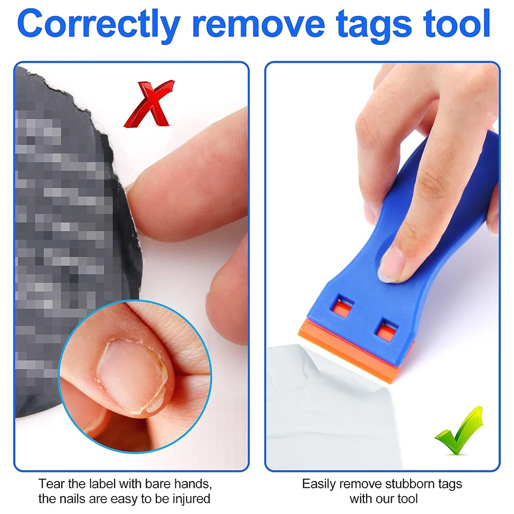 Plastic Razor Blade Scraper Tool Razor Scraper With Plastic Blades Cleaning Scraper Remover For Floor Stove Car Window Glass