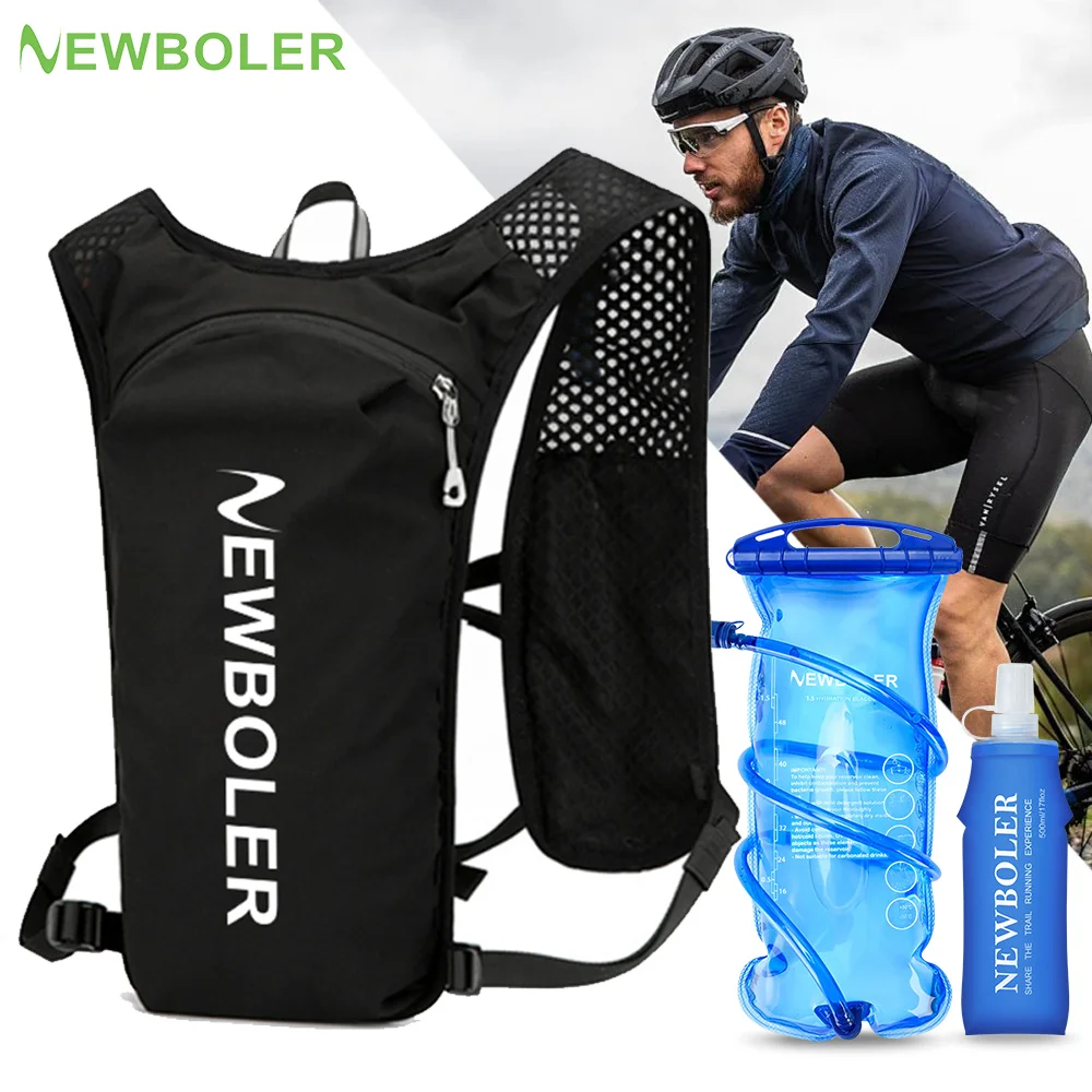 Newboler trail running mochila 5l ultra leve hidratação colete respirável pacote funcional para maratona ciclismo caminhadas