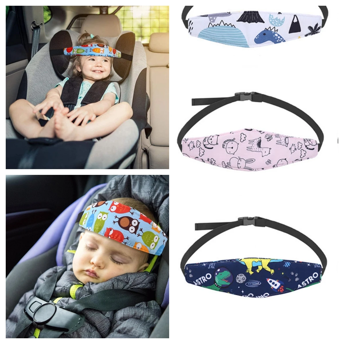 Assento de carro para bebês, suporte para cabeça, cinto de fixação ajustável, menino, menina, posicionador de sono, travesseiro de segurança infantil, protetor de cabeça