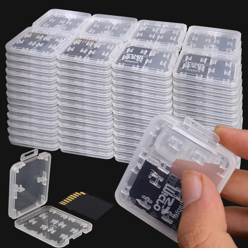 10/1pcs 8 slots micro sd tf sdhc mspd Speicher karte Aufbewahrung sbox transparente SIM-Karten Schutz hülle staub dichte Anti-Lost-Hülle