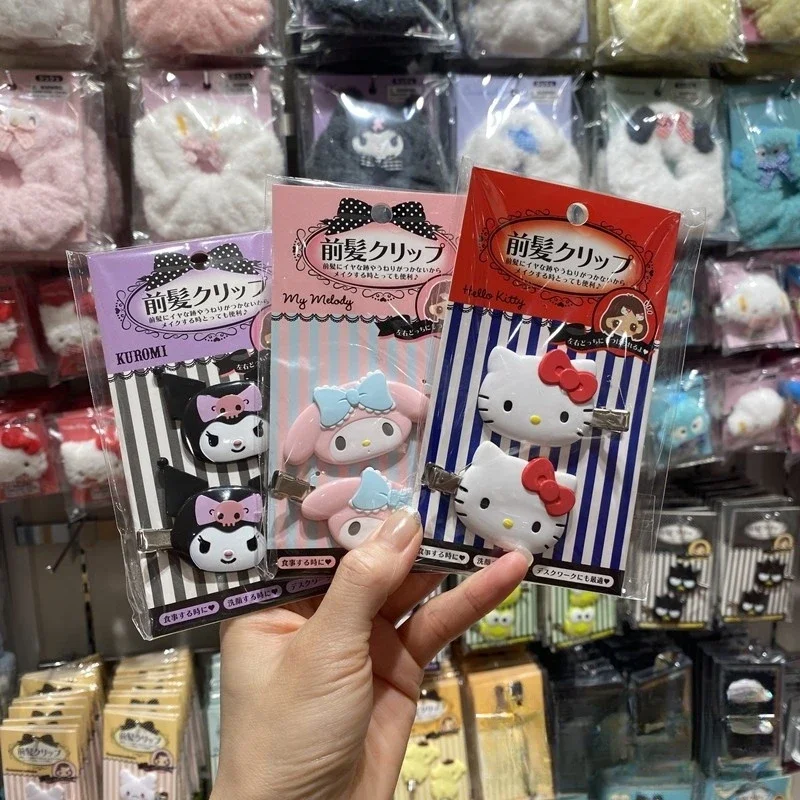 Sanrio Hello Kitty Front Haarspeld Pony Clip Geïmporteerd uit Japan Stripfiguren Hoofdtooi Accessoire voor Meisjes Verjaardagscadeau