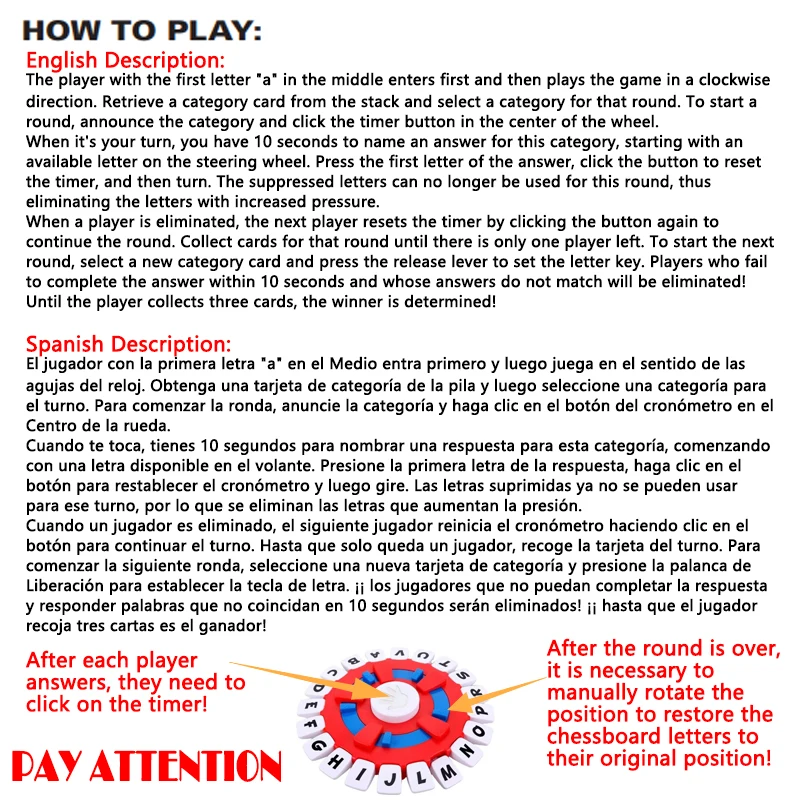 Spaanse Basta Game Fast-paced Familie Verzamelen Brief Speelgoed Voor Volwassenen Kinderen Letters Leren Lengua Zagreb Juegos De Mesas