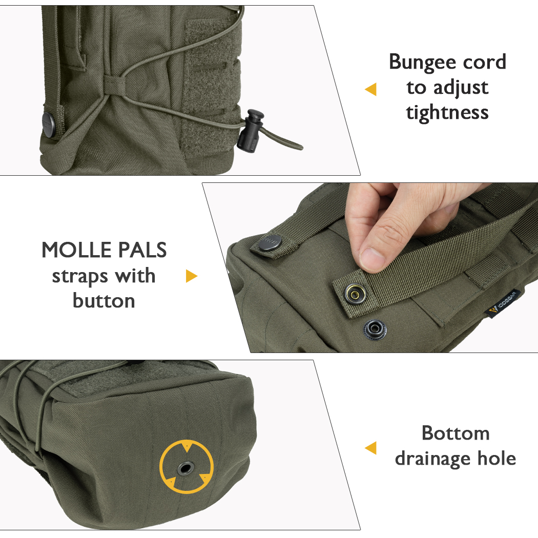 IDOGEAR Tactical GP Pouch General Purpose  Utility Pouch MOLLE Sundries Recycling Bag Outdoor Gear 3574