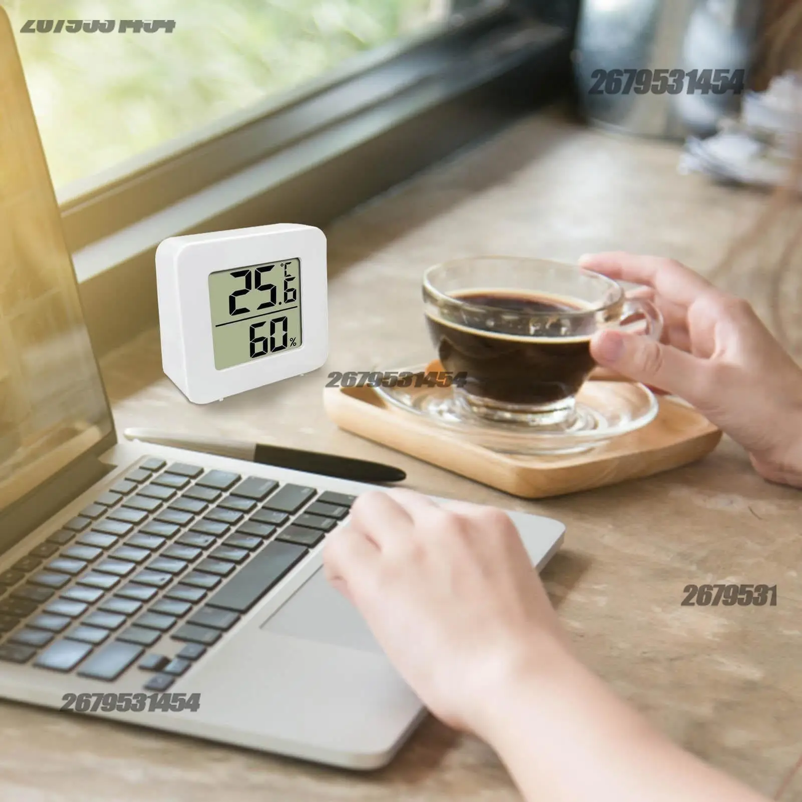 Digitale thermometer Mini-temperatuur- en vochtigheidsmeter voor binnen Slaapkamermeter Draagbaar elektronisch display Vochtigheid en temperatuur