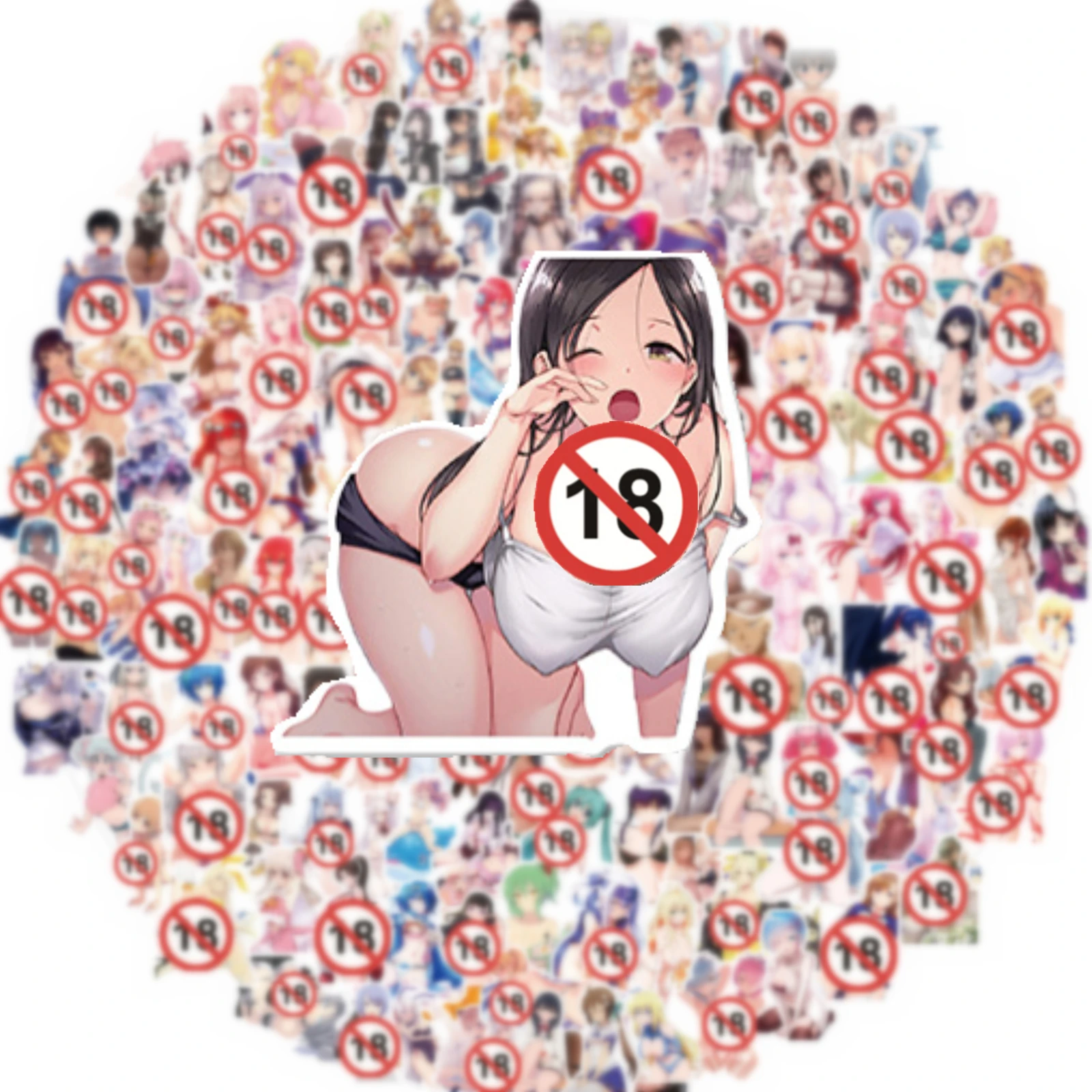 100/200PCS 성인 애니메이션 Waifu 섹시한 헨타이 스티커 자동차 오토바이 벽 수하물 노트북 방수 카와이 스티커에 대한 멋진 데칼