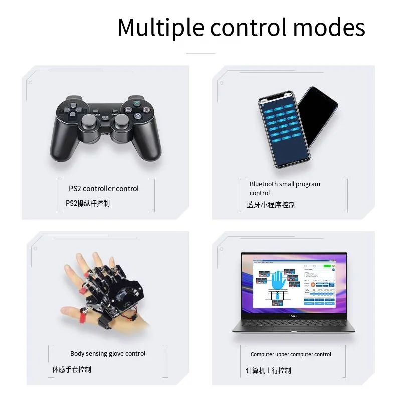 STEM Kit Bionic Robot Palm Hand Manipulator For Arduino Stm32 Programmable Robot Open Source Five-Hand Educational Kit with Ps2
