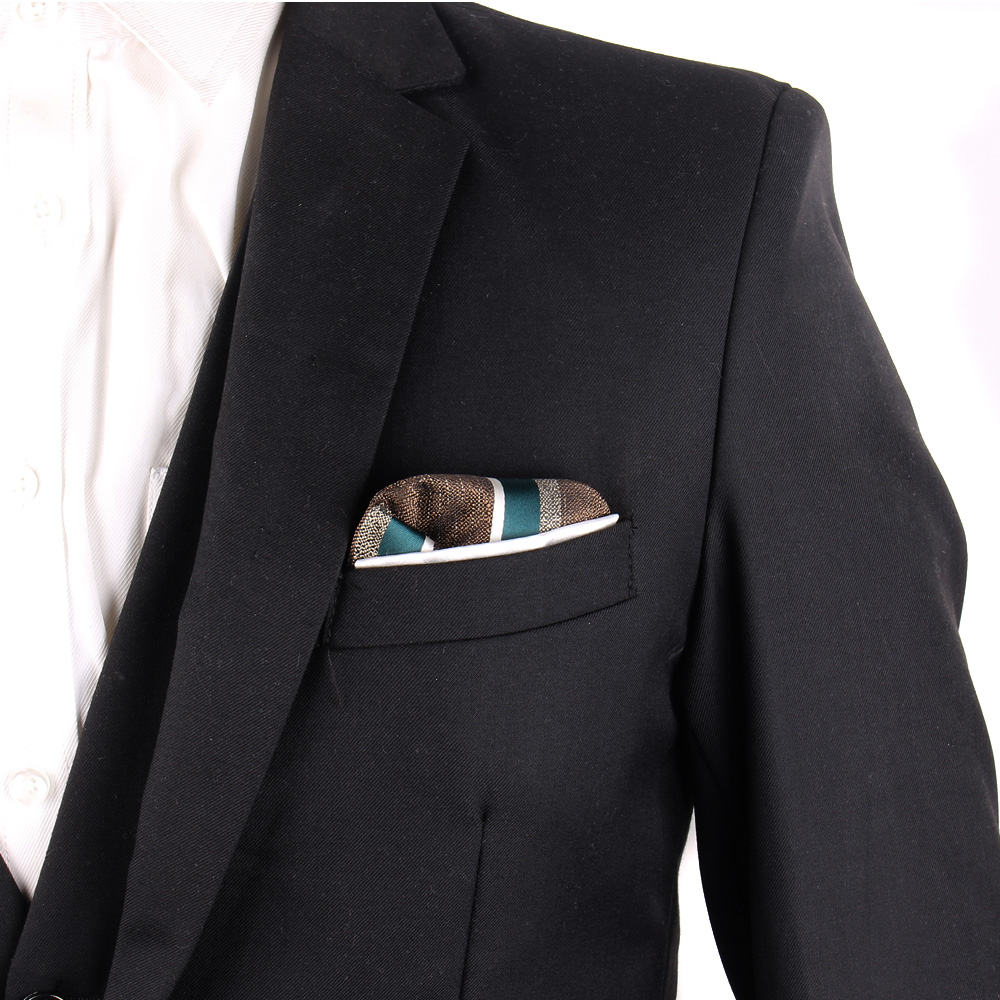 Lenço floral para homens e mulheres ternos, toalha de bolso quadrada, toalha de peito, lenço, casamento, presentes, listra