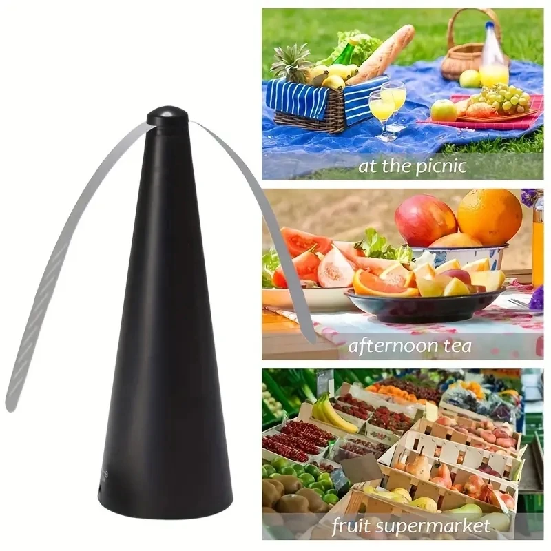 1pc Automatic Fly Catcher Fan with Mosquito Repellent, Outdoor Leaf Fly Repellent for Patio, Garden, and Yard